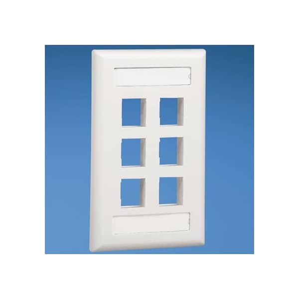 Panduit Flush Mount Screw-On Faceplates With Lab (10 Pack), 10PK NK6FIGY - main